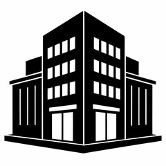 Corporate Building Silhouette Vector Art