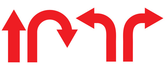 Go Straight This Way One Way Only U Turn Left