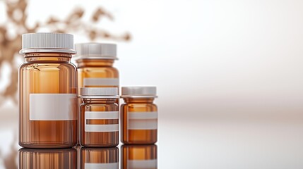 a collection of medicine bottles with label designs