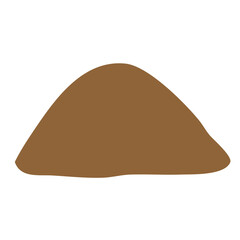 Detailed vector showing particles in clay soil