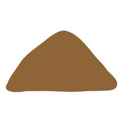 Detailed vector showing particles in clay soil