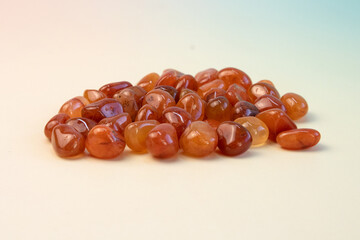 Cornelian geode stone as nice background. Beautiful natural crystal gemstone