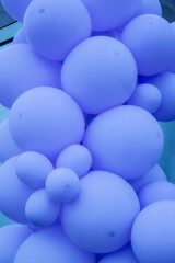 abstract background of blue balloons