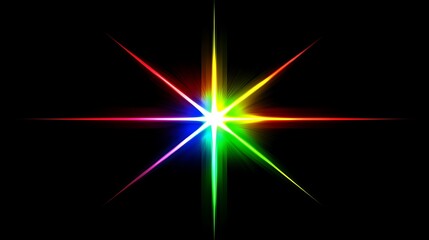 Rainbow Starburst Abstract Light Design