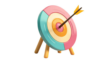 Target 3D icon on transparent background