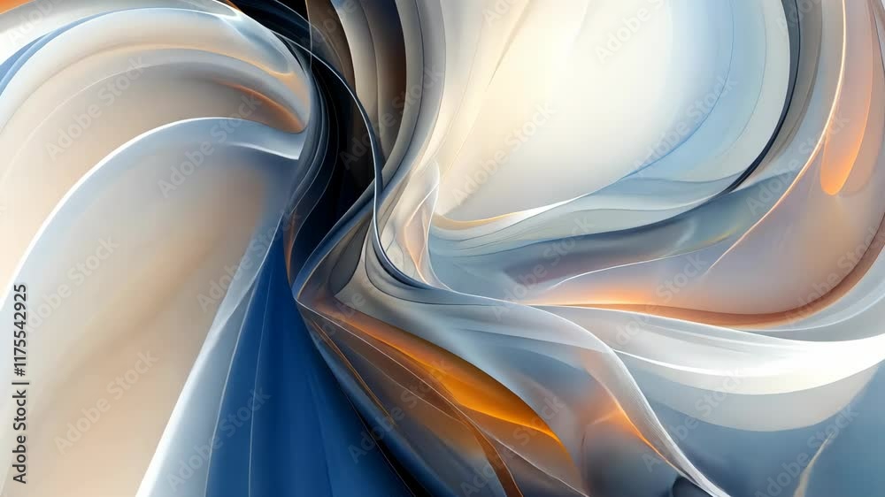 Poster abstract fluid patterns with dynamic waves and vibrant colors in a digital art display