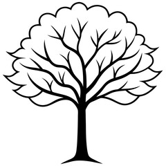 Obraz premium Geometric Tree Patterns in Vector Style