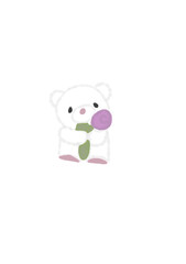 teddy bear with a flower