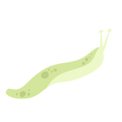 green slug cartoon animal design