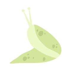 green slug cartoon animal design