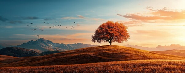 Transition to renewable energy climate change art in nature