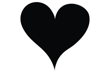 Heart Shape icon silhouette vector illustration
