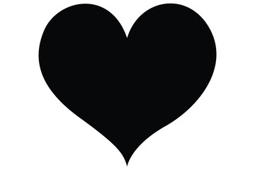 Heart Shape icon silhouette vector illustration
