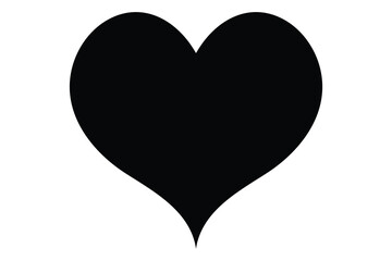 Heart Shape icon silhouette vector illustration
