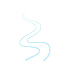 Ski trail turns curves and wobbles  winter cross country ski running track in perspective  ski run in snow vector