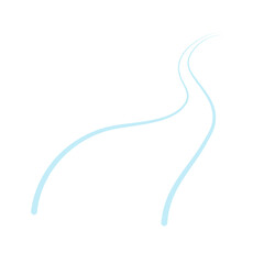 Ski trail turns curves and wobbles  winter cross country ski running track in perspective  ski run in snow vector