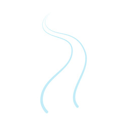 Ski trail turns curves and wobbles  winter cross country ski running track in perspective  ski run in snow vector