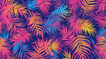 tropical palm seamless pattern wallpaper