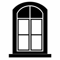 IDE Window Black Silhouette Vector Art
