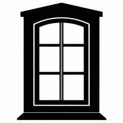 IDE Window Black Silhouette Vector Art