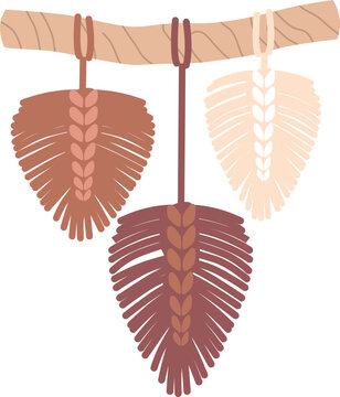 Hygge craft macrame pattern vector illustration