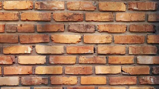 a vintage old red brick wall video captures the weathered texture and timeless beauty of aged bricks, showcasing rich colors and character, evoking nostalgia and history