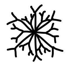 Snowflakes hand drawn