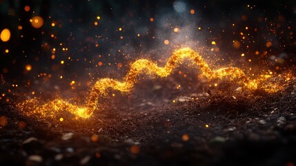 Naklejka premium Abstract fiery spiral on dark ground.