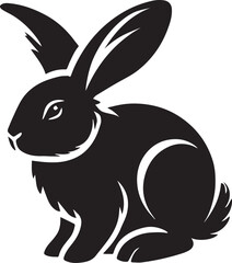 Black and white rabbit
