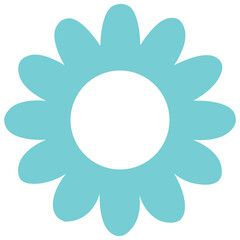 six daisy flower flat style