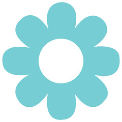 six daisy flower flat style