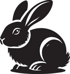 Black and white rabbit