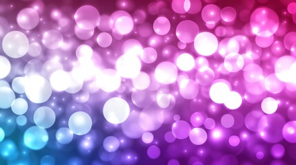 Abstract bokeh background with pink, purple, and blue lights.