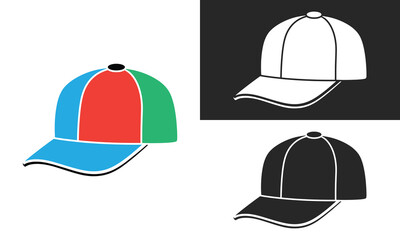 Cap silhouette icon vector illustration.