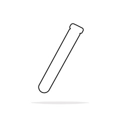 test tube, tube, research, testing, laboratory outline icon. Simple outline of a test tube, symbolizing science or experiments. Test Tube line icon. drawing of a test tube bottle