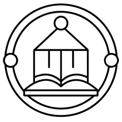 Minimalist Knowledge Hub Line Art Illustrations