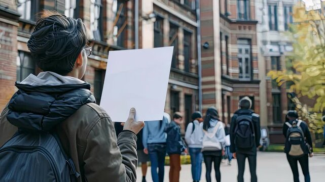 a man is holding a white sheet. Selective focus