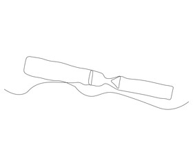 One continuous line drawing of chisel. Single line of chisel vector illustration
