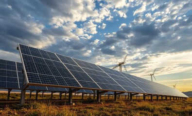 Solar power station against the sky alternative energy sources and solar panel  alternative energy concept innovative solar panel innovation power electricity energy technology panel renewable