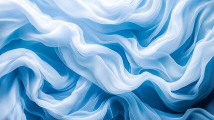 Fototapeta premium Ethereal Blue Drapery Waves