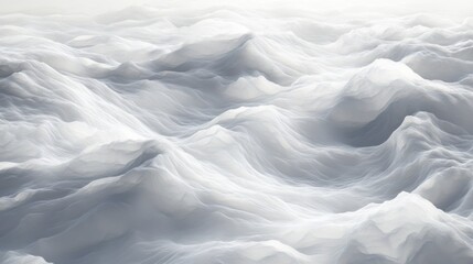 Abstract white undulating landscape.