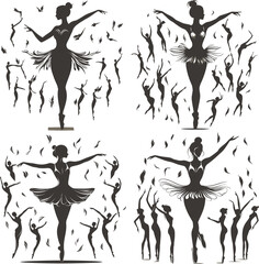 ballet dancers silhouettes
