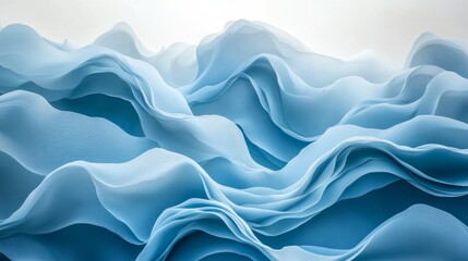 Fototapeta premium Abstract Blue Wave Layers