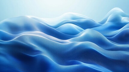 Naklejka premium Abstract Blue Fabric Waves