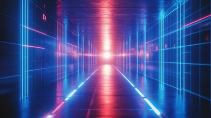 Fototapeta premium Futuristic Neon Tunnel
