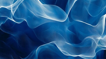 Obraz premium Abstract Flowing Blue and White Waves