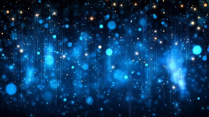 Fototapeta premium Blue Bokeh Abstract Background