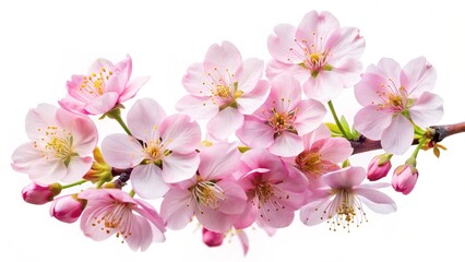 Beautiful sakura flowers isolated on white
