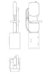 Band Saw Line Drawing Vector on White Background. Intricate Illustration for Woodworking, Carpentry, Furniture Making, and Tool Design
