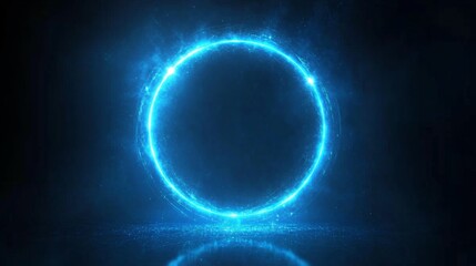 Glowing Blue Energy Portal